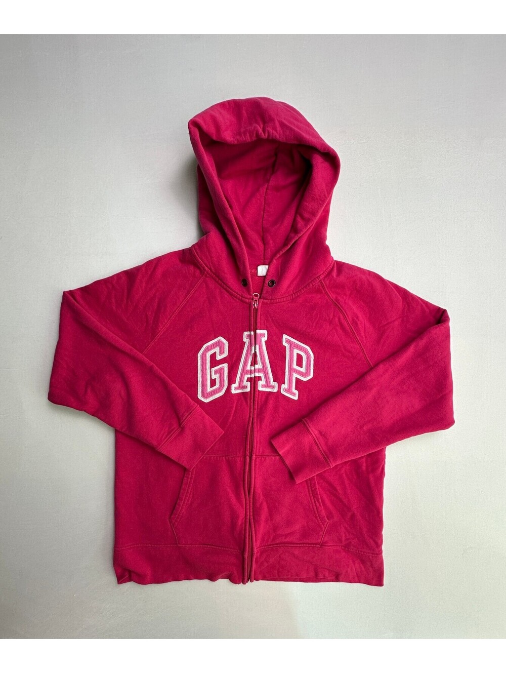GAP Lipstick Red Full Zip Hoodie Sweatshirt Large